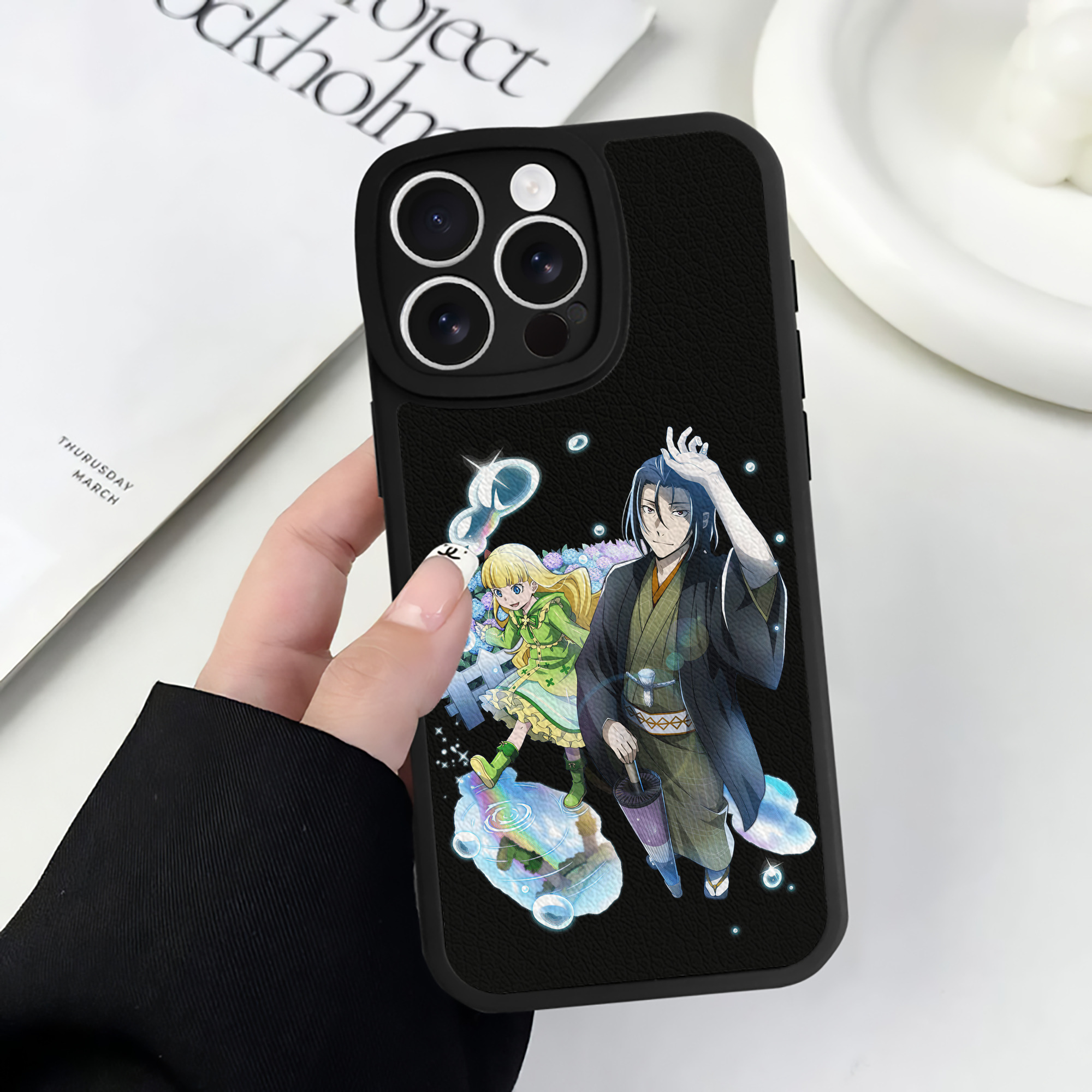 （画像用） 文豪ストレイドッグス Bungo Stray Dogs 【iPhone 16シリーズ対応】シリコンスマホケース（レザー調） 材質：シリコン